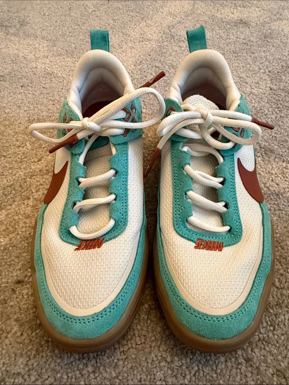 Nike SB Air Zoom Heritage 86 Aqua Gum Skate Shoes Youth 5.5Y / Women’s 7